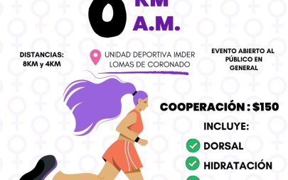 Anuncian Carrera “Kilómetros por la Igualdad” en el Marco del día Internacional de la Mujer