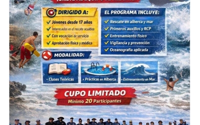 Lanzan Academia de Salvavidas para fortalecer rescate y prevención en playas