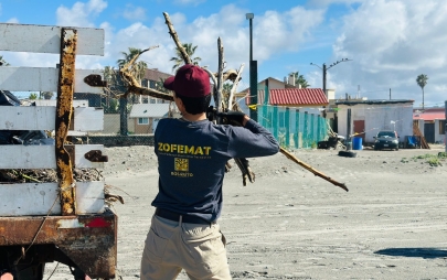 Refuerzan Limpieza de Playas y Arroyos Tras Arrastre Pluvial en Playas de Rosarito