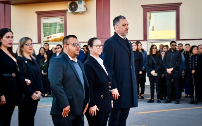 Encabeza Presidenta Rocio Adame Izamiento de Bandera y Desfile Cívico por el 114 Aniversario de la Revolución Mexicana