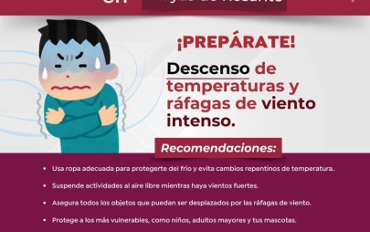 Alcaldesa Rocio Adame Exhorta a Tomar Precauciones Ante Vientos de Santa ana y Bajas Temperaturas