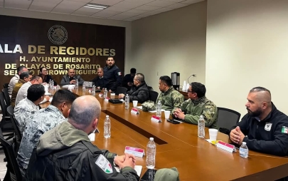 Presidenta Municipal Rocio Adame Encabeza Mesa de Seguridad, Refrendando el Compromiso por la paz en Rosarito