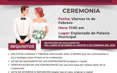 Presidenta Rocio Adame Invita a las Parejas a Formalizar su Unión Este 14 de Febrero en la Ceremonia Matrimonios Colectivos 2025