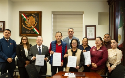 Presidenta Rocio Adame Muñoz Firma Convenio  Para dar Certeza Jurídica a Predios de Oficiales de Seguridad Ciudadana