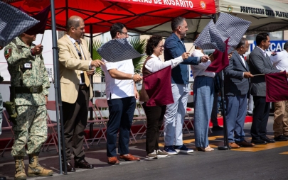 Rocio Adame da Banderazo de Arranque al Operativo Vacacional en Playas de Rosarito