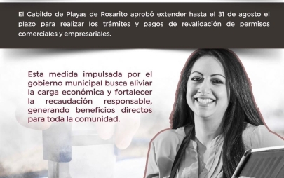Invita Gobierno Municipal a Empresarios de Rosarito a Cumplir con su Predial y Revalidación de Permisos