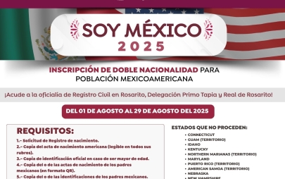 Facilita Ayuntamiento de Playas de Rosarito Trámite de Doble Nacionalidad con la Campaña “Soy México 2025”