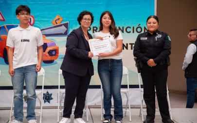 Rocio Adame Reconoce la Labor Preventiva de la Policía Municipal de Playas de Rosarito en “Prevención al Volante”