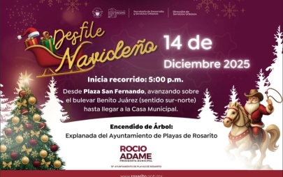Playas de Rosarito Invita a la Ciudadanía a Unirse Para Celebrar una Navidad Llena de Alegría con el Gran Desfile Navideño 2025.