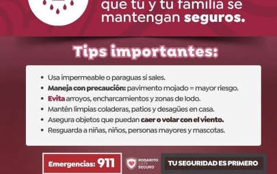 El 10° Ayuntamiento de Playas de Rosarito Refuerza Recomendaciones Preventivas Ante Lluvias